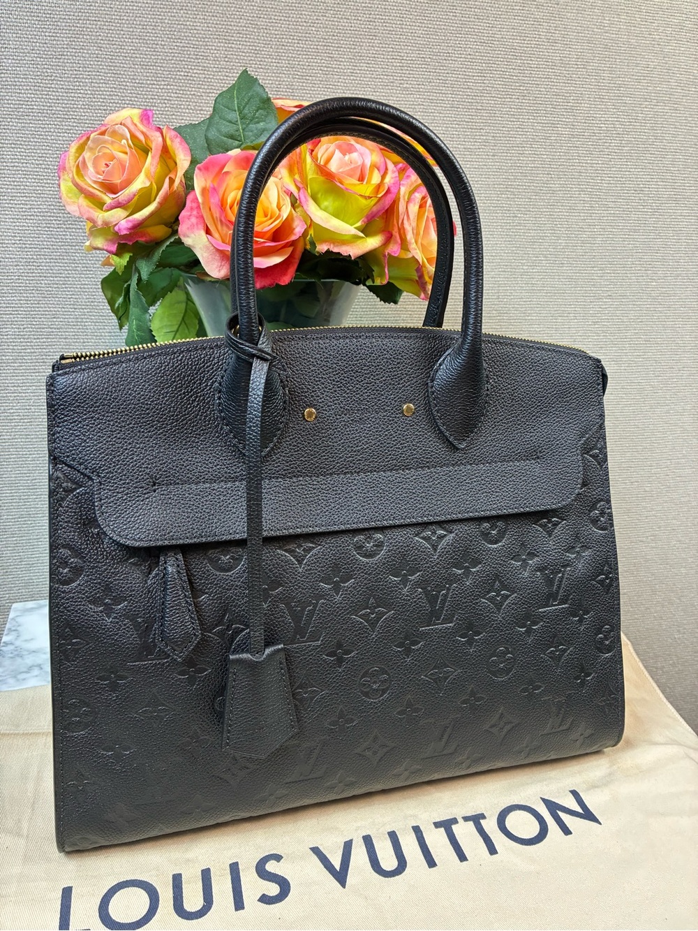 Louis Vuitton LV Black Monogram Empreinte Pont Neuf GM Bag - Fantastic Condition - Picture 3 of 16
